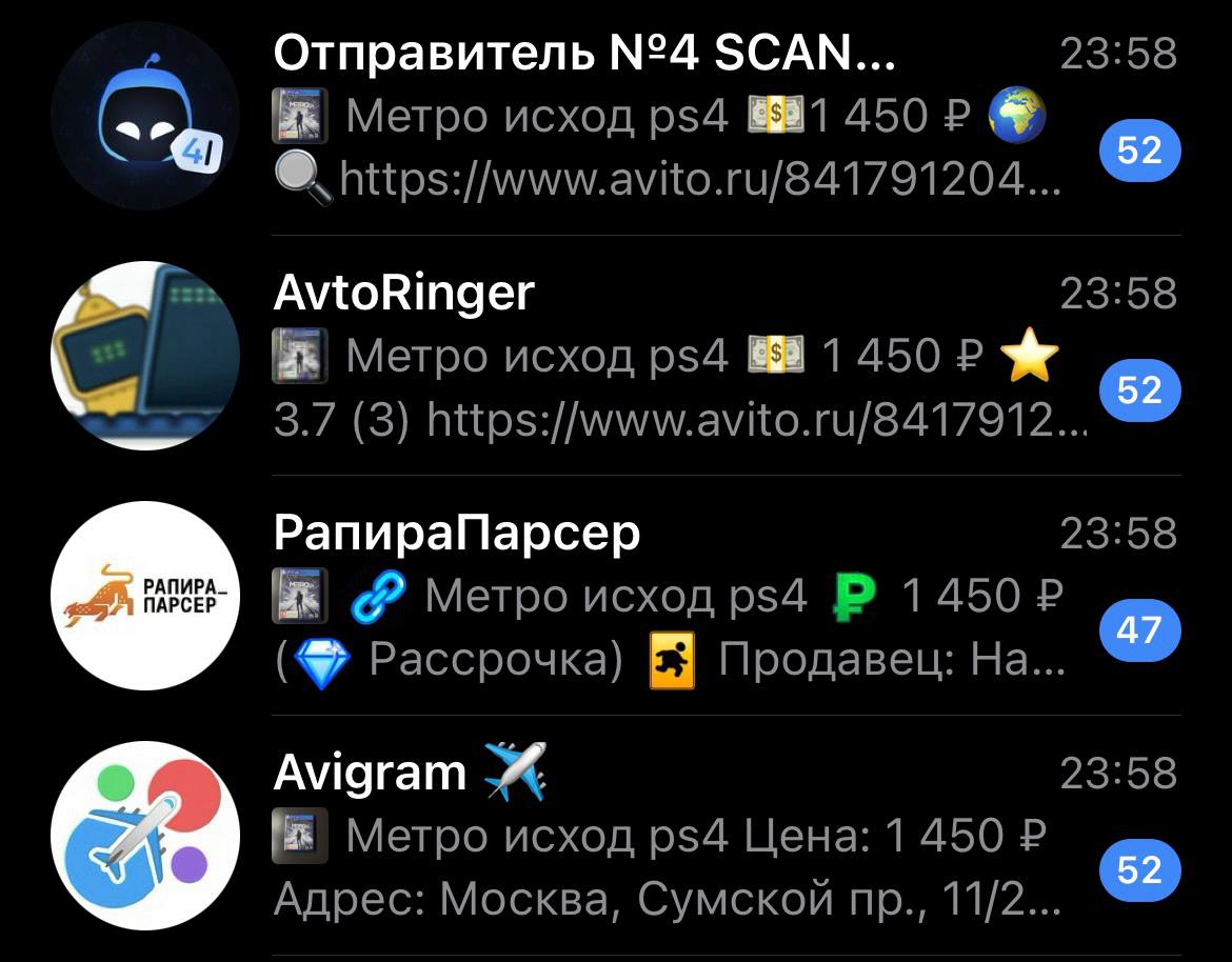 Тест 1. Метро: Исход (23:58) — Avigram, AvtoRinger и Scanurik получили по 52 уведомления, Рапира потеряла 5 лотов (всего 47)